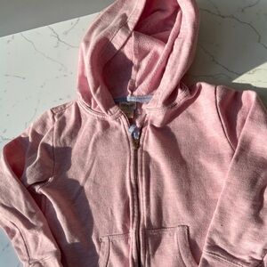 Crewcuts Light Pink Hooded Zip Sweatshirt 6/7